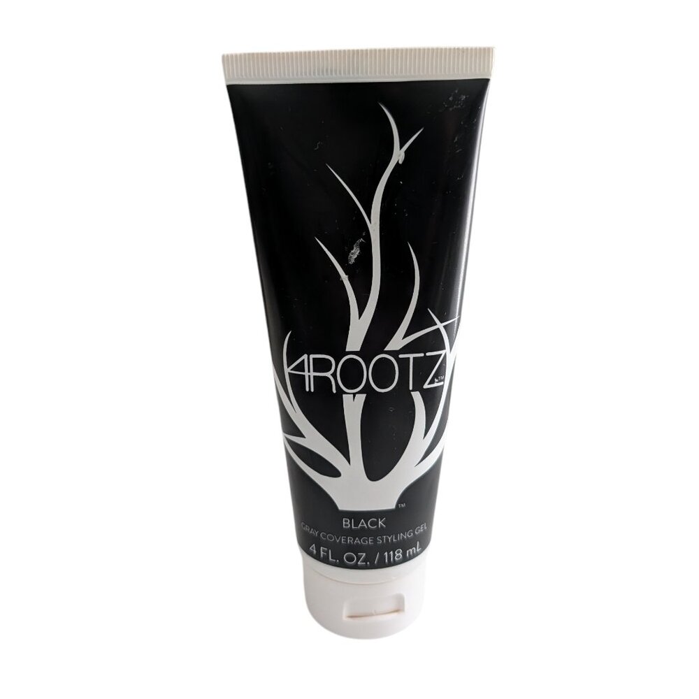 4ROOTZ Black Gray Coverage Hair Styling Gel 4 oz/ 118 ml SEALED